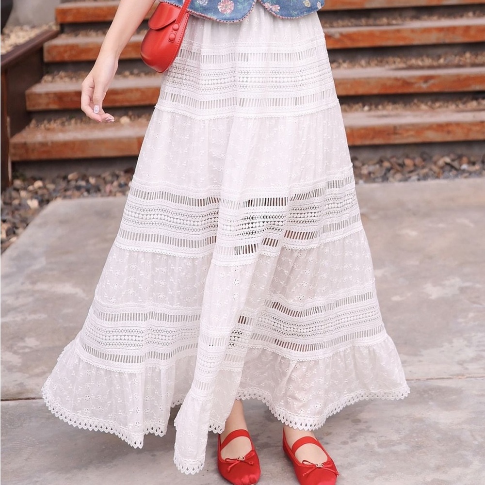 White Lace Skirt